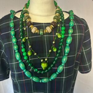 Costume Jewellery Necklace Set – Green Tones