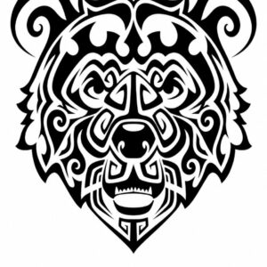 Tribal Bear Head