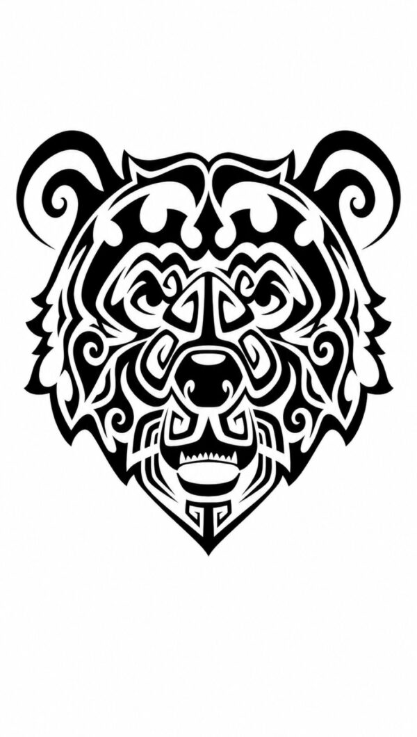 Tribal Bear Head