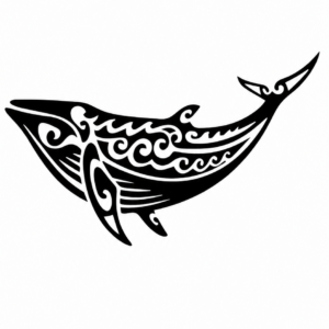 Tribal Whale Vector