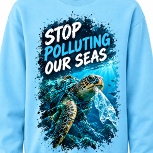 "Stop Polluting Our Seas" Organic Cotton Sweatshirt
