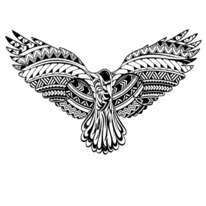 Tribal Raven Vector