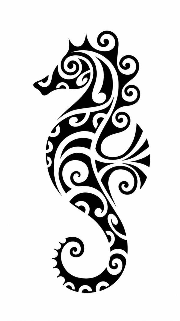 Tribal Seahorse Vecto