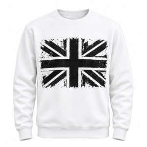 Distressed Black Union Jack Flag Sweatshirt
